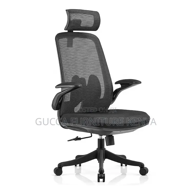 High-back Ergonomic Office Chair With Flip Armrest