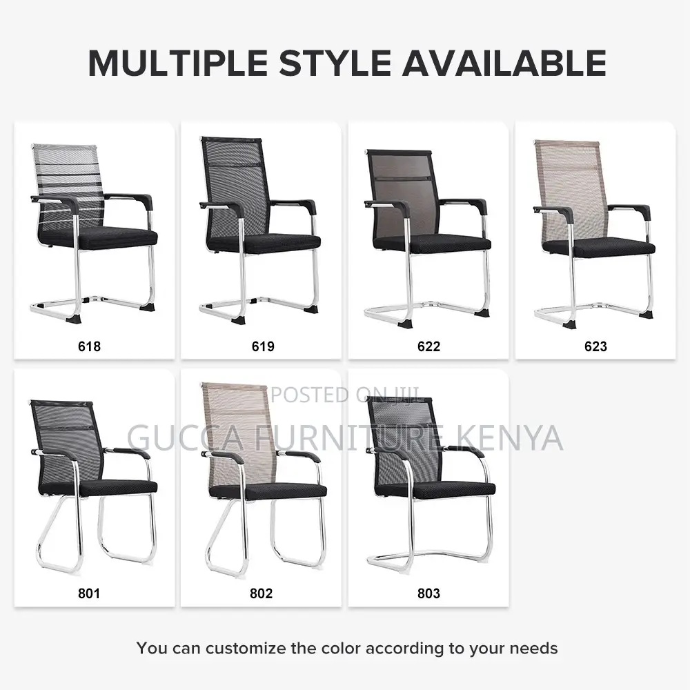 Ergonomic Mid-back Mesh Reception Chair