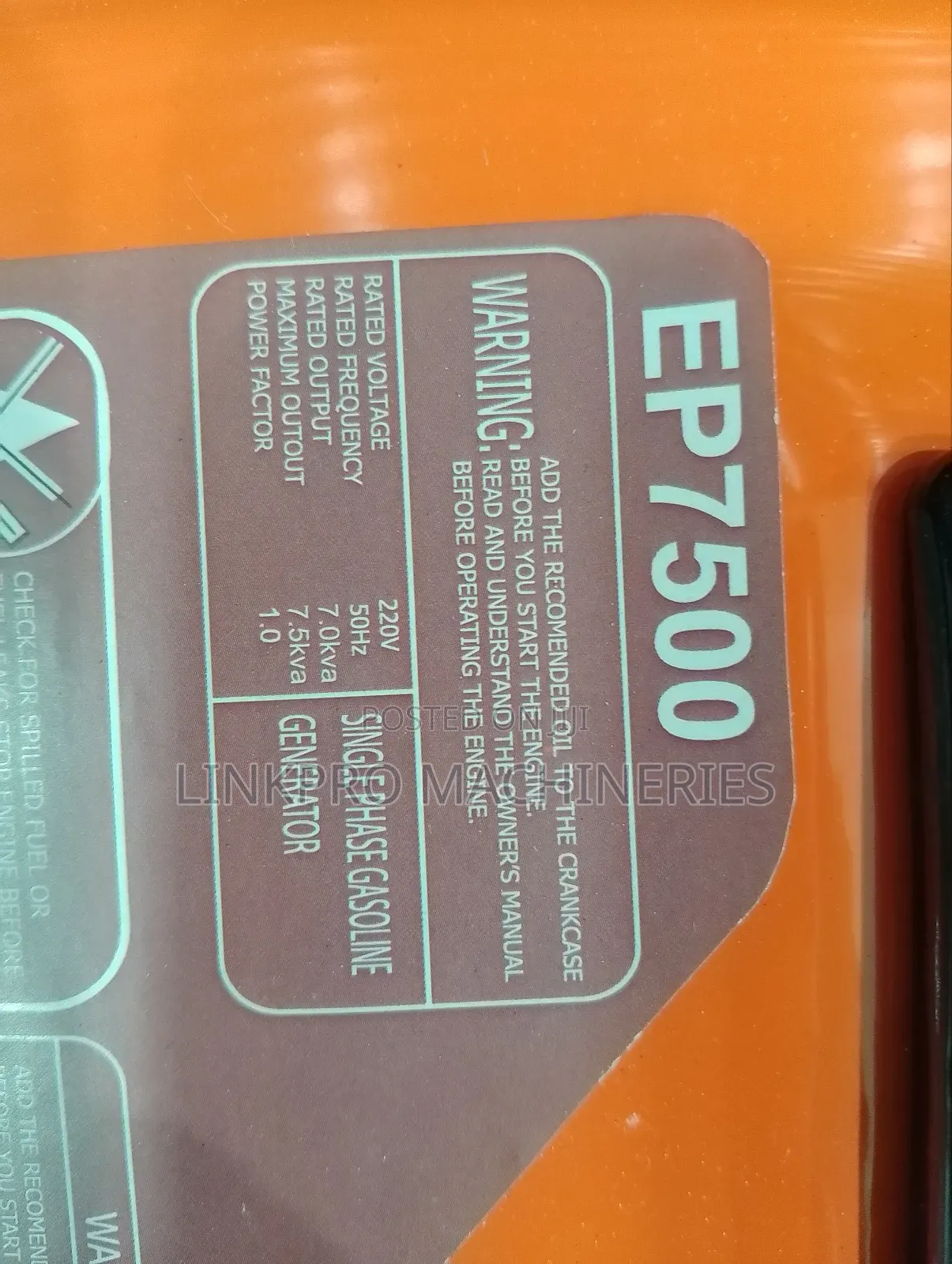 7.5kva Honda Gasoline Generator
