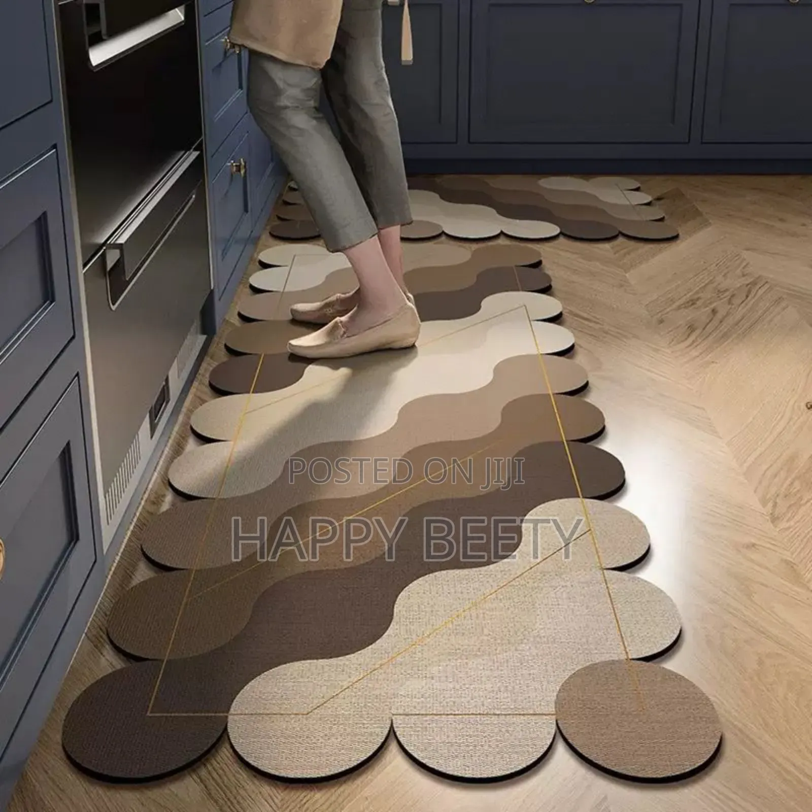 Big Size,Thick Super Absorbent Modern Kitchen Mats. 2pc Set