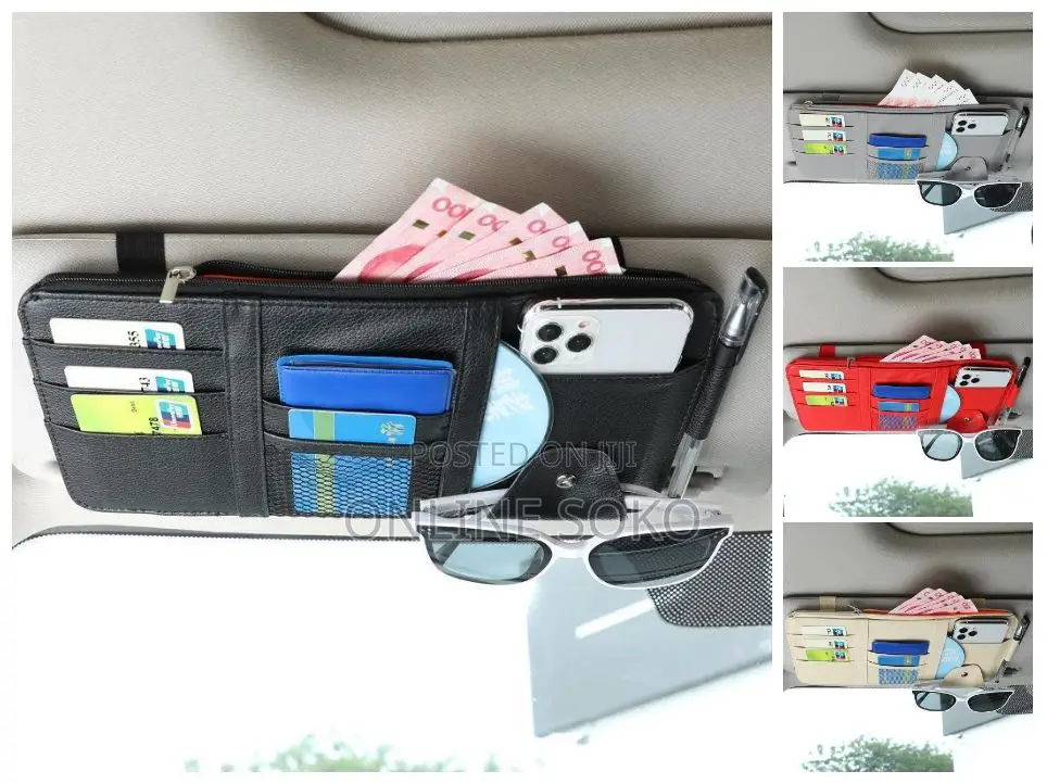 Universal Car, Suvs Tracks Sun Visor Organizer With Storage Holder