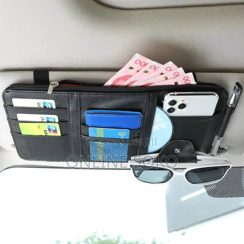Universal Car, Suvs Tracks Sun Visor Organizer With Storage Holder