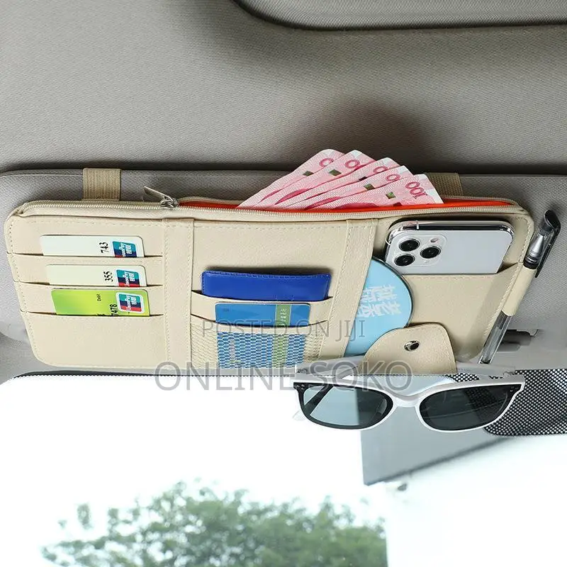 Universal Car, Suvs Tracks Sun Visor Organizer With Storage Holder