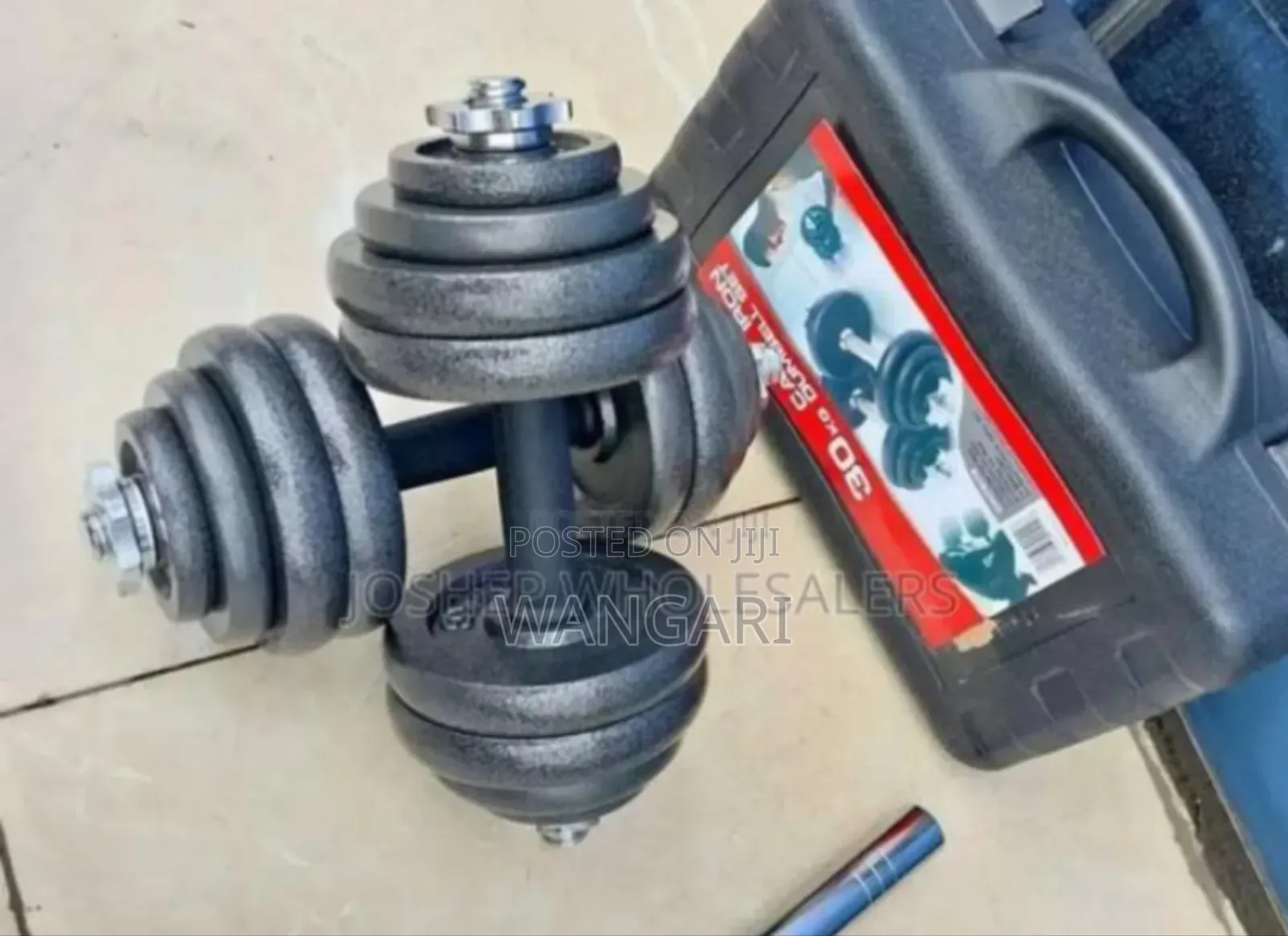 Non Rusting. 30kgs Dumbbell Setd.