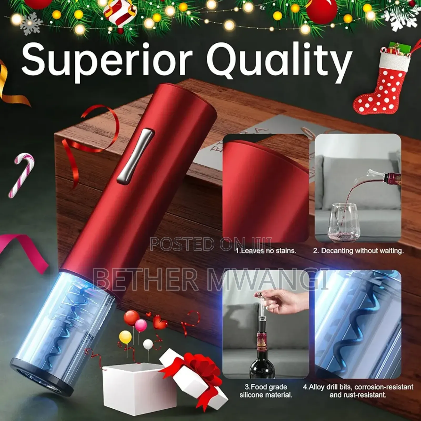 Unicherry Electric Wine Bottle Opener Set