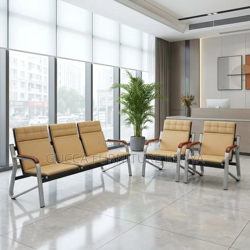 Brown 5-seater Executive Reception Office Sofa