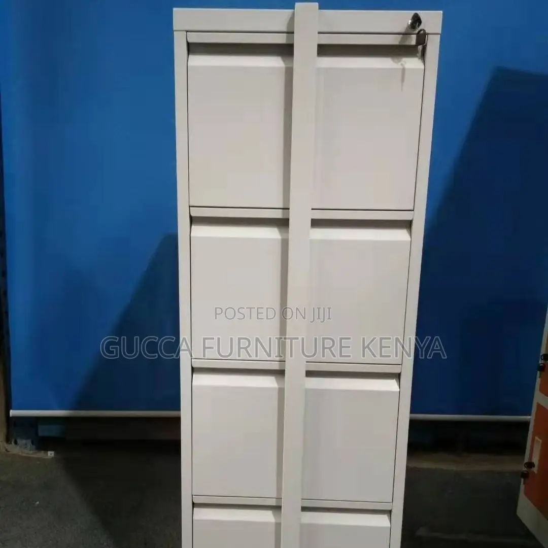 4-drawer Metallic Filling Cabinet With Bar