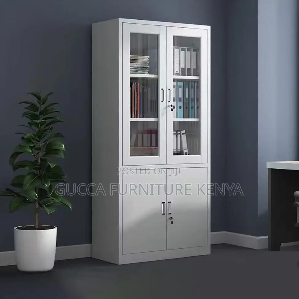 2-door Metallic Glass Front Filling Cabinet