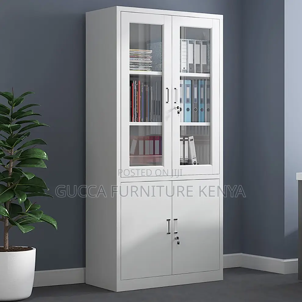 2-door Metallic Glass Front Filling Cabinet
