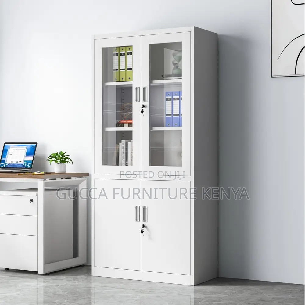 2-door Metallic Glass Front Filling Cabinet