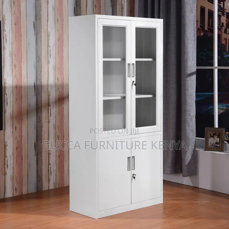 2-door Metallic Glass Front Filling Cabinet