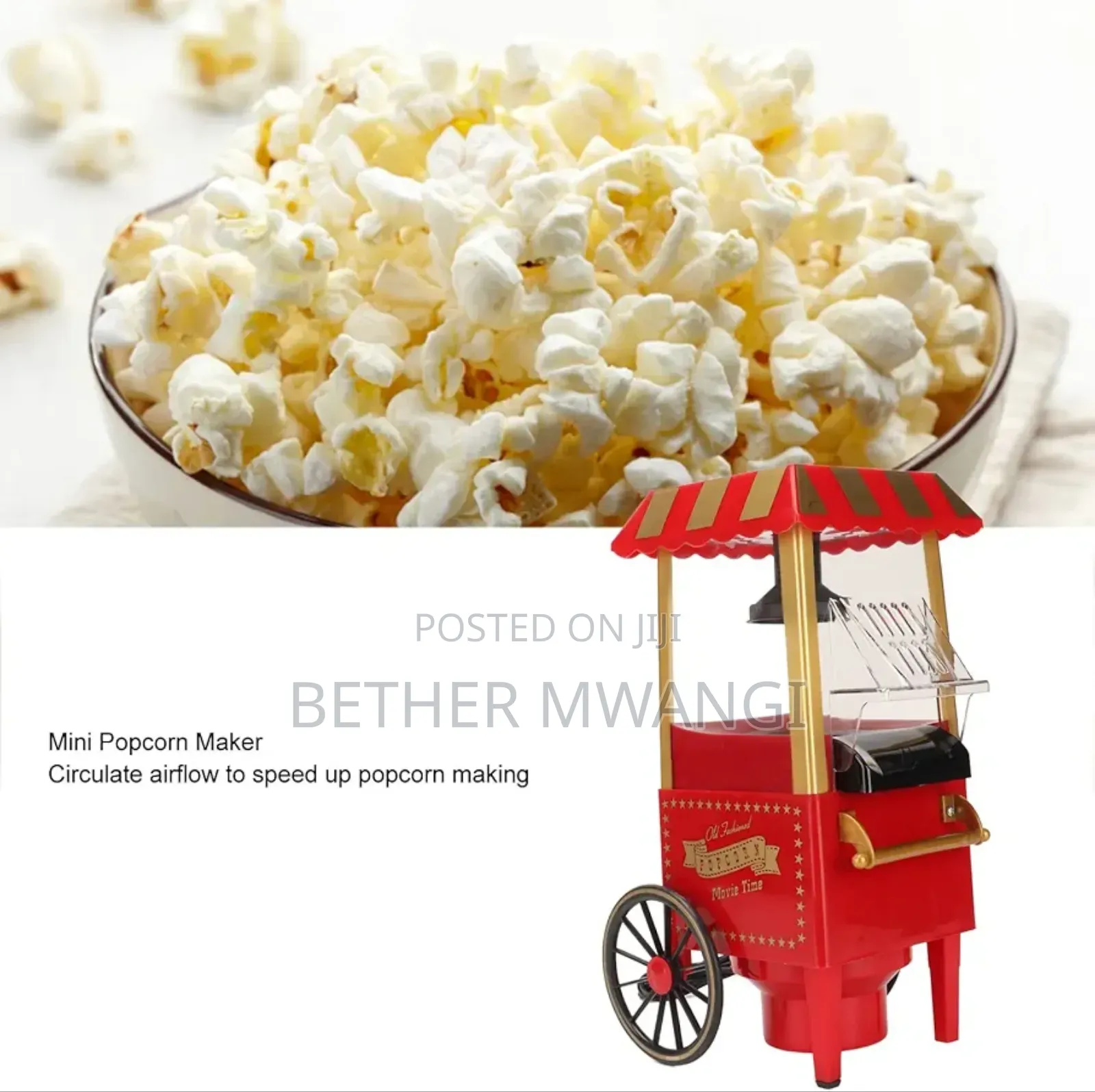 Mini Electric Popcorn Maker Machine