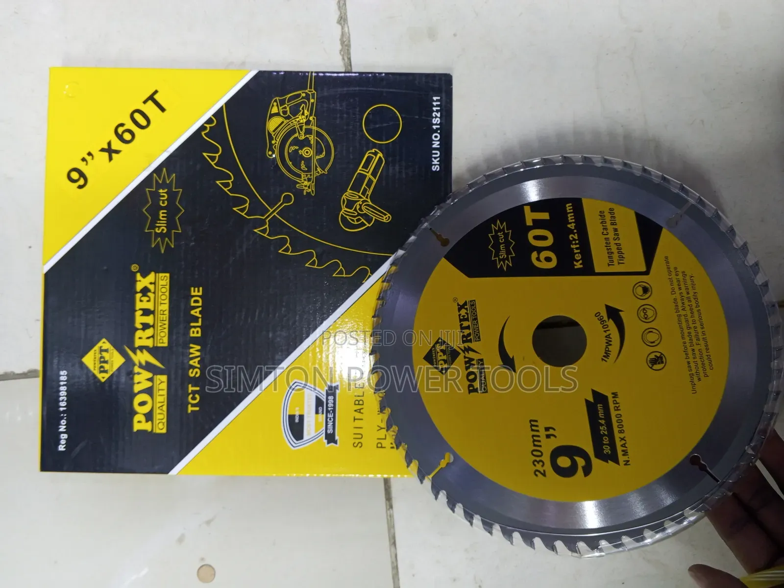 Quality Powertex TCT 9-Inch 60t Wood Blade