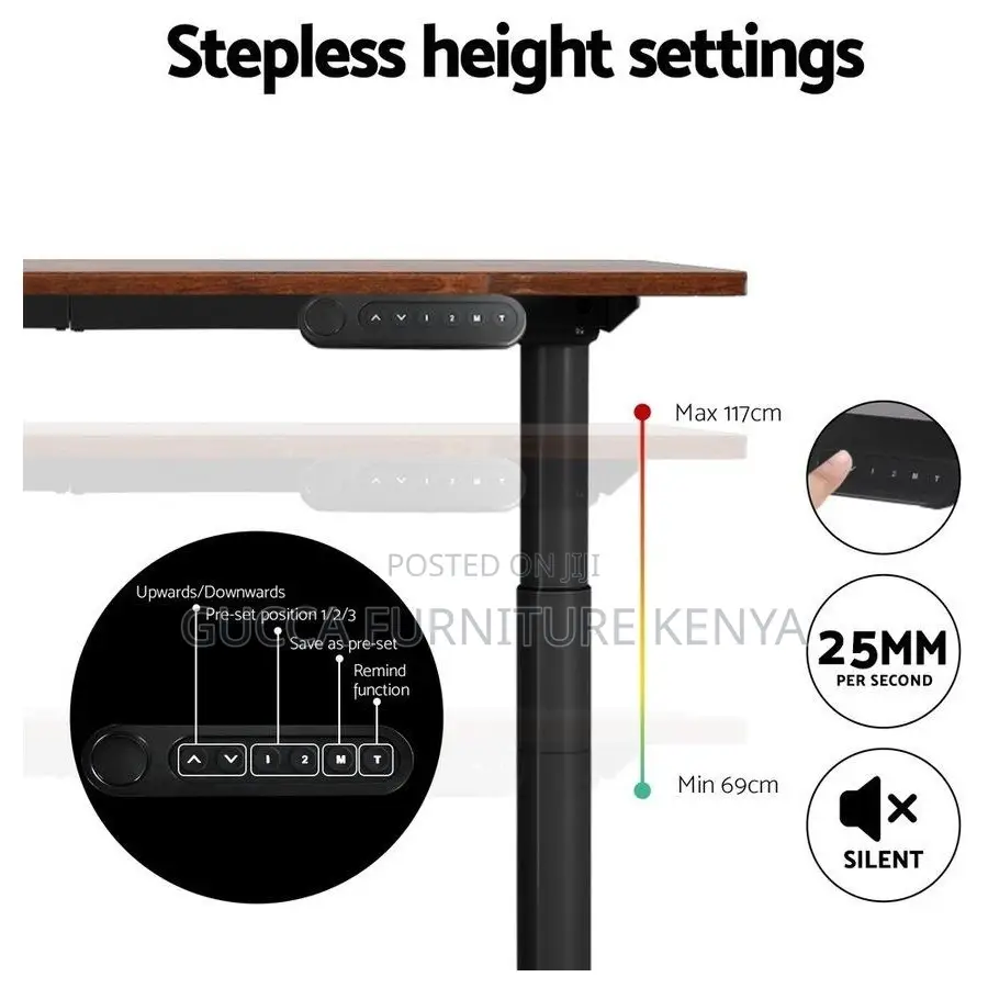 Motorized Electric Sit Stand Office Desk-120cm