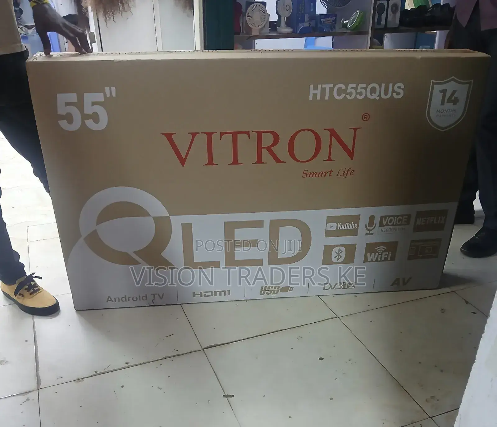 Vitron 55inches Smart Qled Frameless Tv With Bluetooth