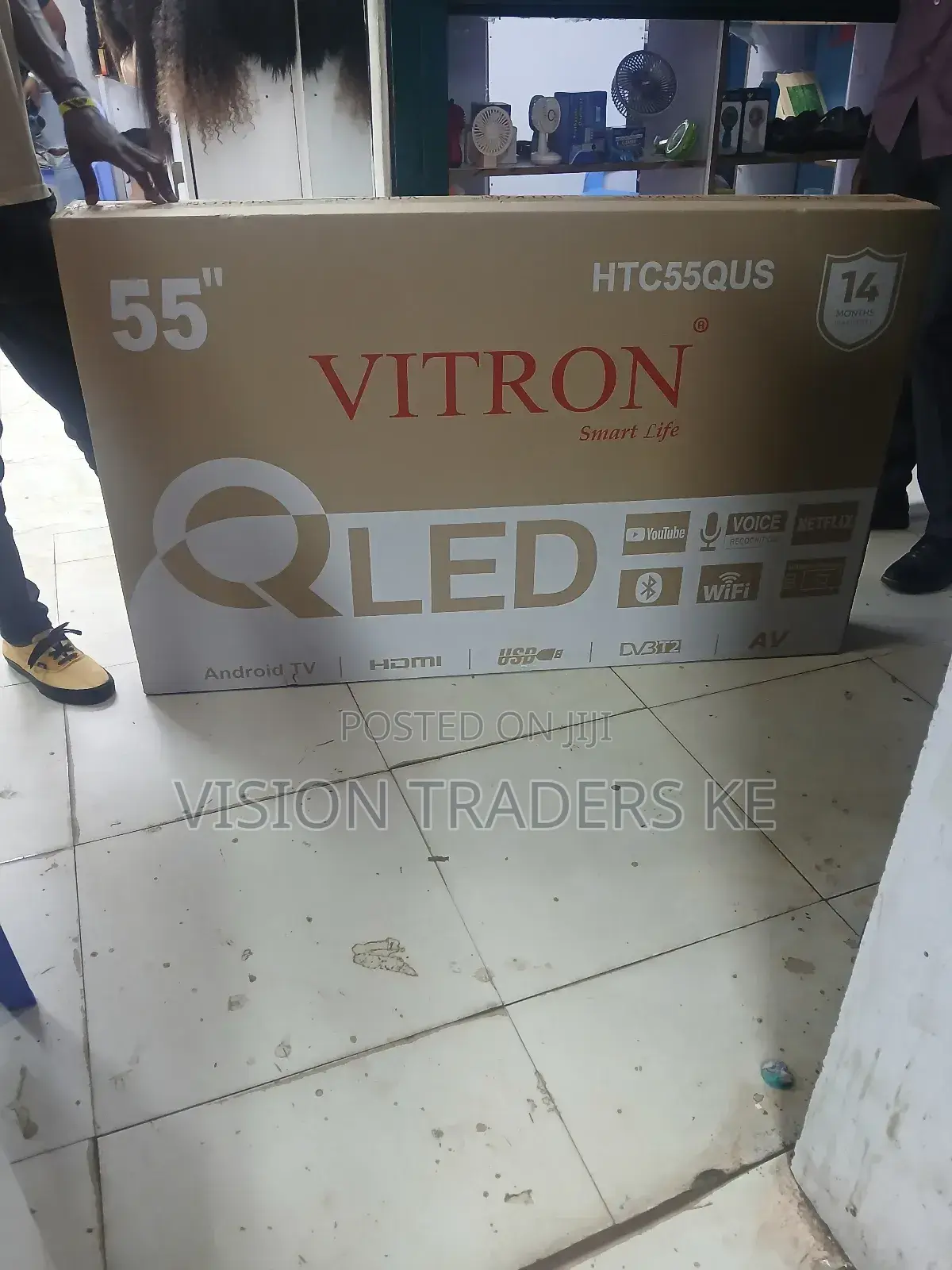 Vitron 55inches Smart Qled Frameless Tv With Bluetooth