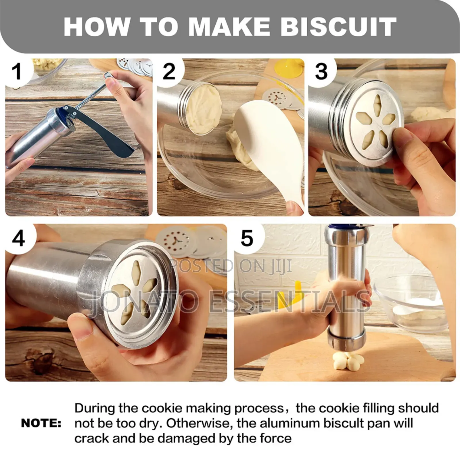 Stainless Steel Cookie Press Biscuit Maker Icing Gun Set Kenya