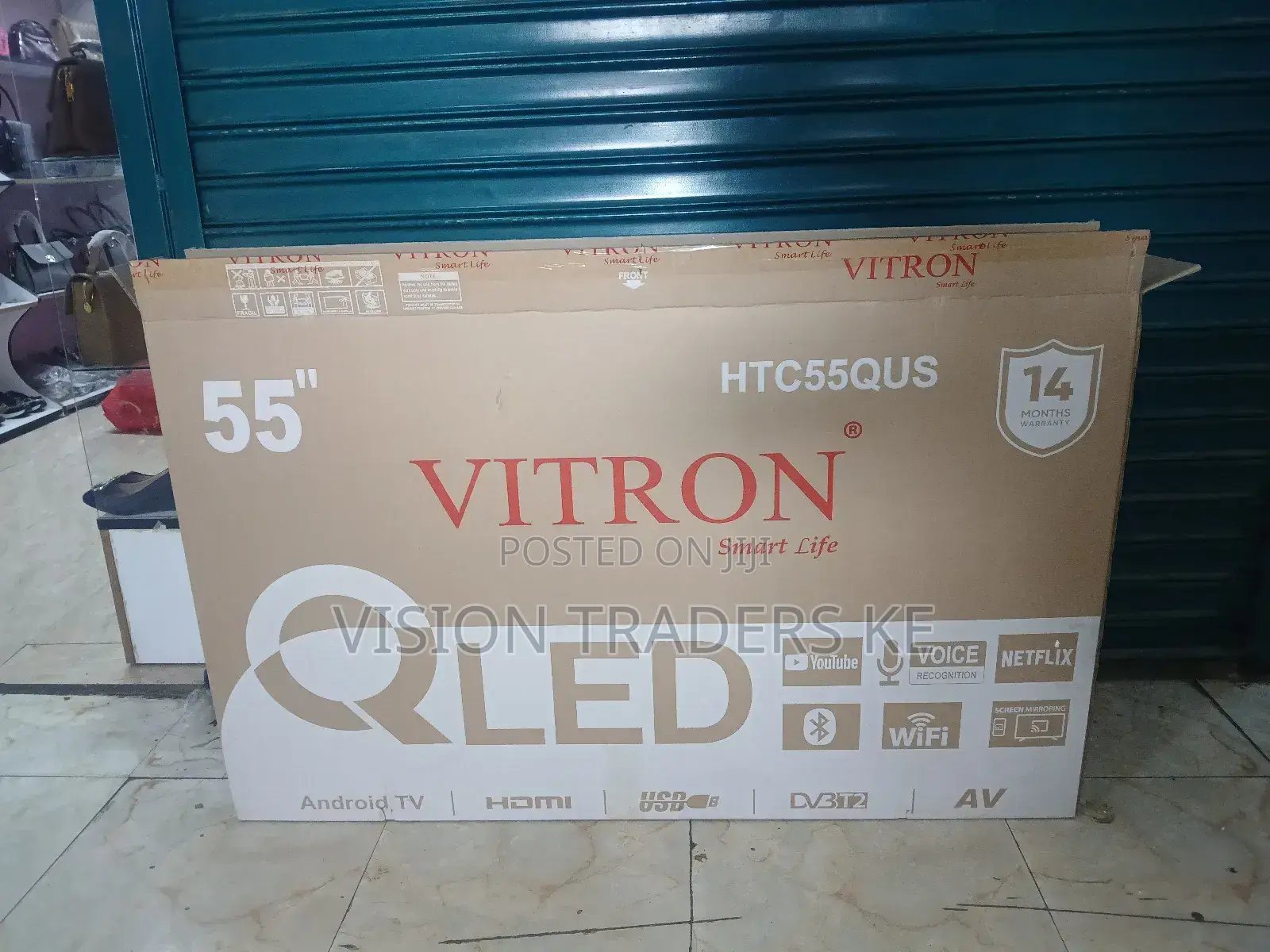 Vitron Htc55qus 55inch Smart Android Qled Frameless Tv With Bluetooth