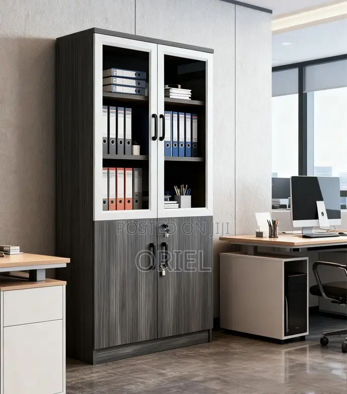 Modern Office Cabinet : 2-door Wooden Filing Office Storage Cabinet
