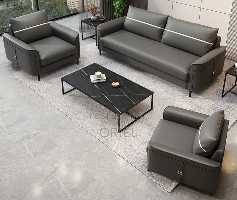 Modern Office Sofa : Upholstered Office 5-Seater Sofa-Set