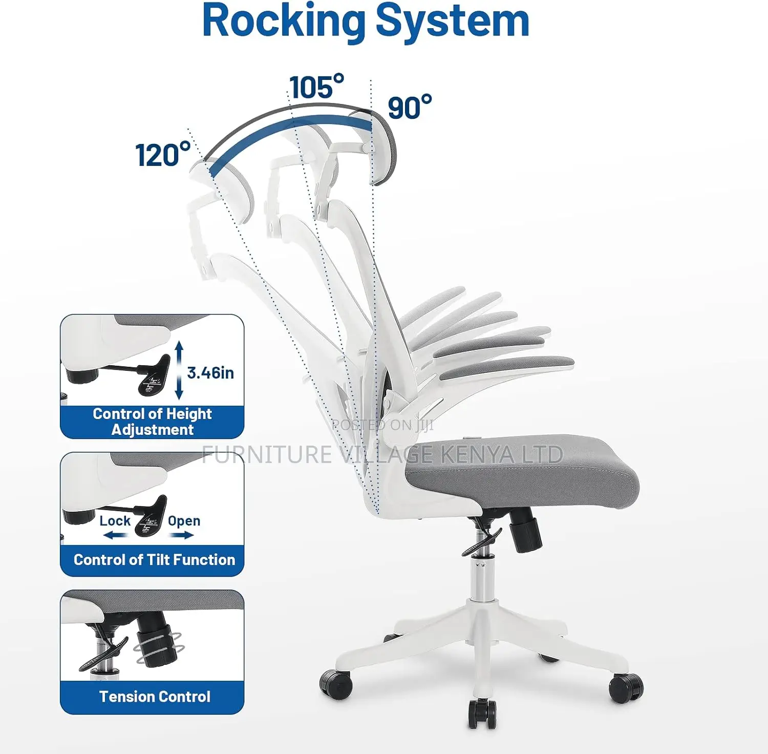 Ergonomic Office Chair| High Back Executive Mesh Computer Desk Chair