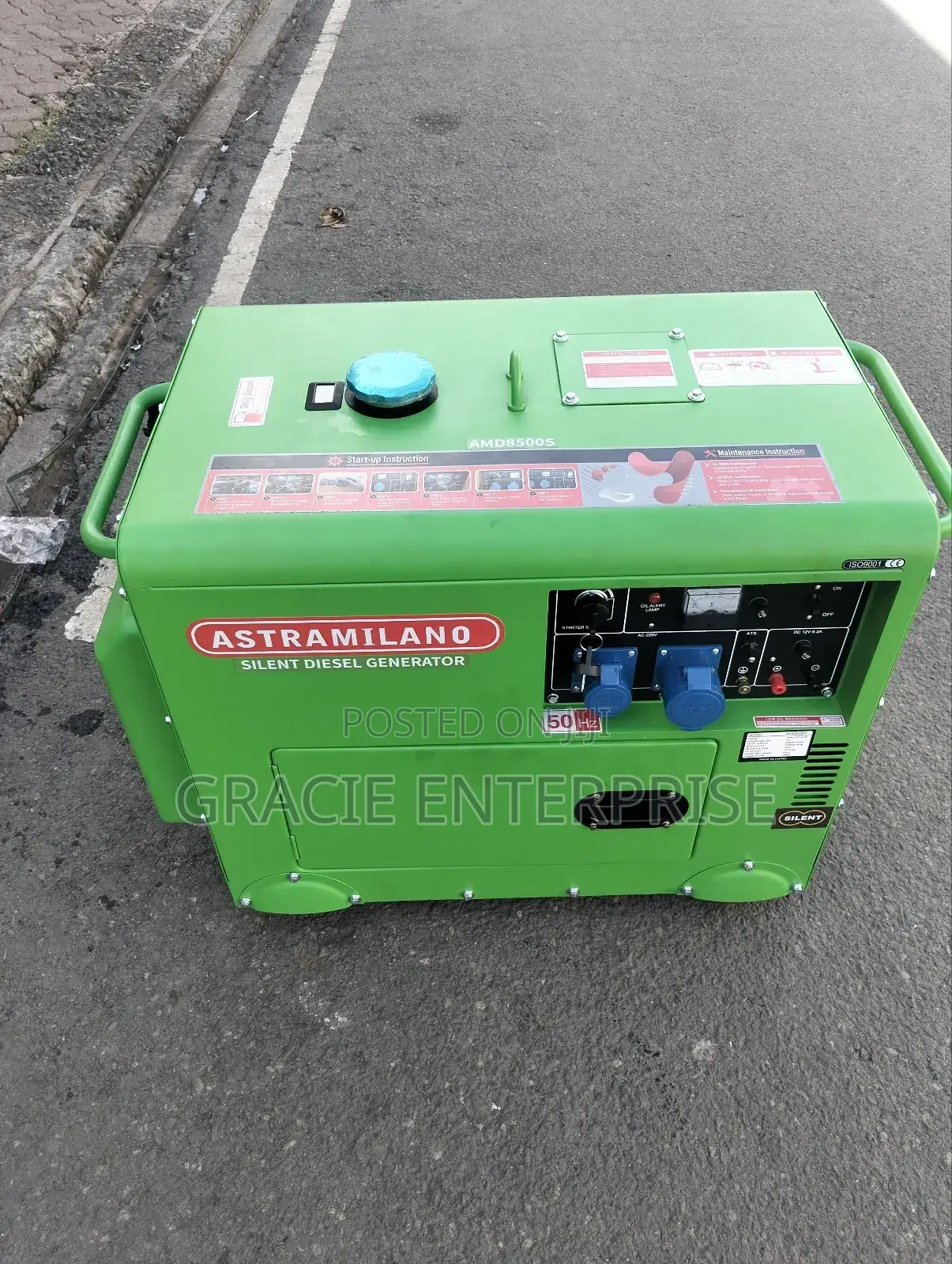 Astramilano Silent Diesel Generator, 7.5kva Output