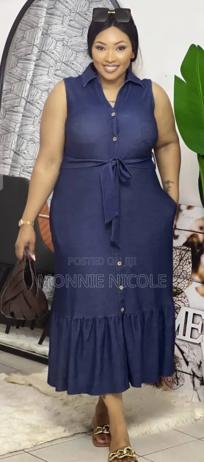 Sleeveless Denim Dress