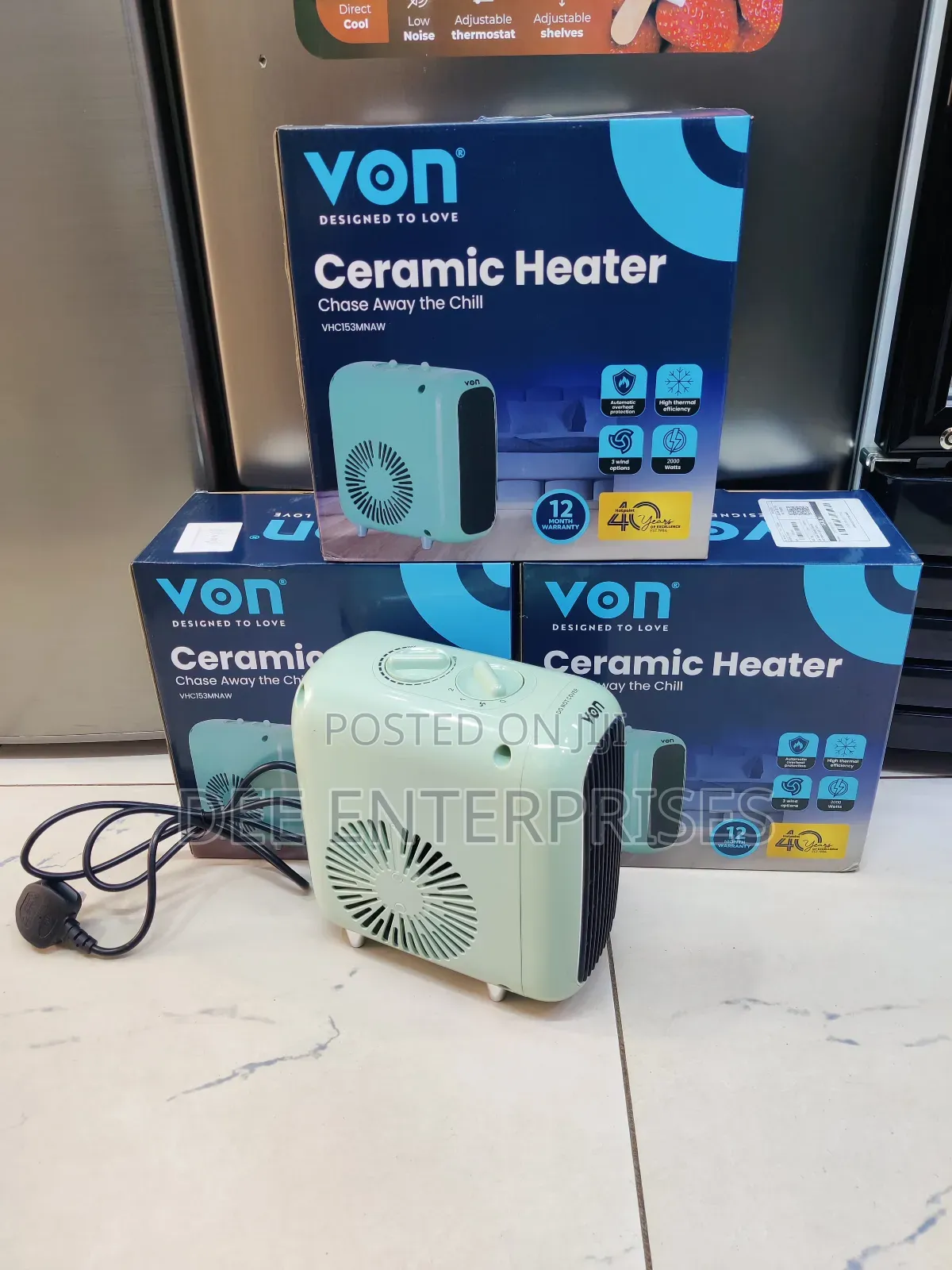 Von Vhc153mnaw Ceramic Heater - 1500w
