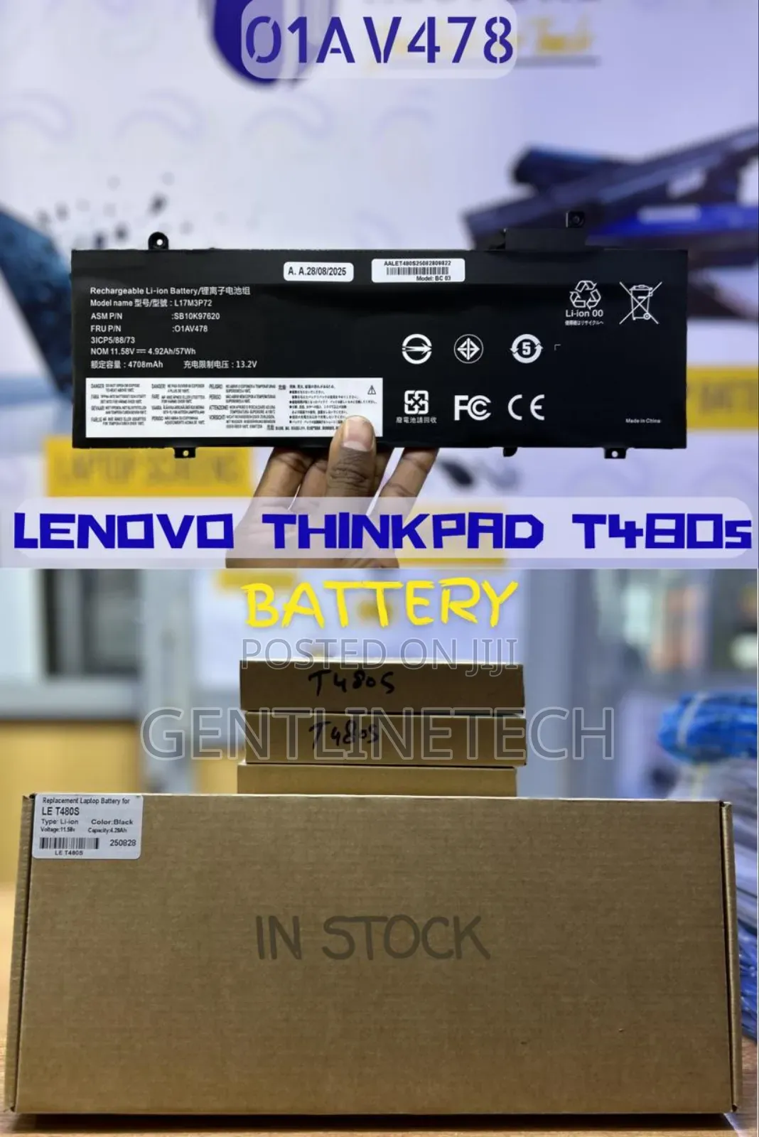 Lenovo Thinkpad T480s Batteries