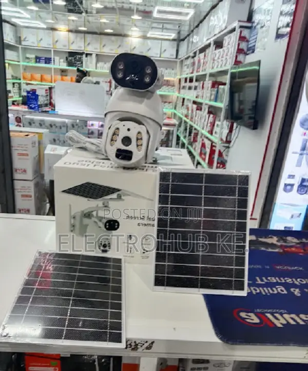 Full Color 6mp Hd Resolution 4g Ubox Dual Lens Solar Ptz Cctv