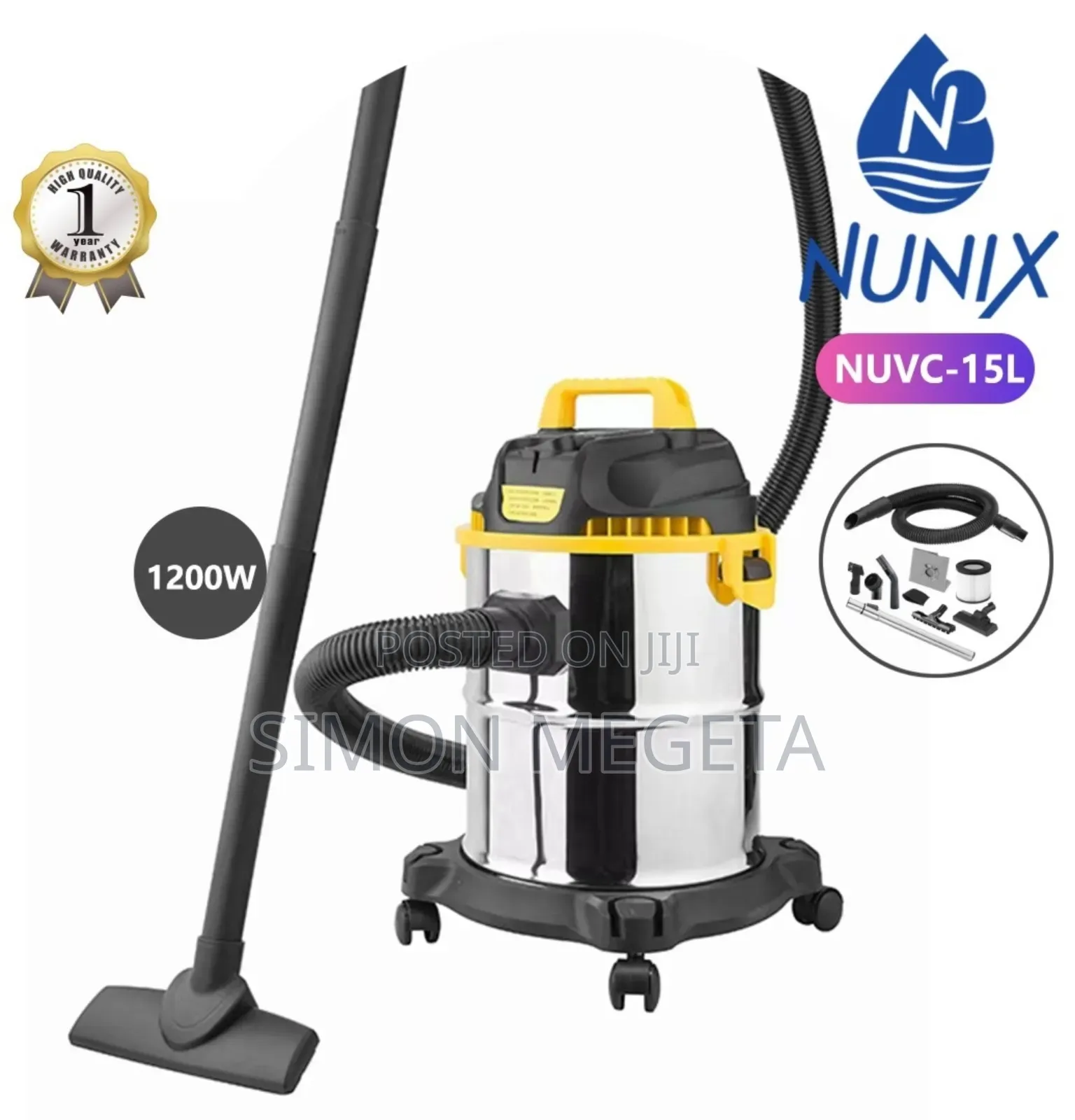 15 Litres Nunix Wet And Dry Vacuum Cleaner