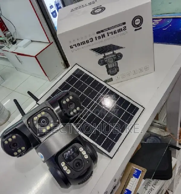 Tripple Lens Security Camera Solar Powered 4g Night Vision