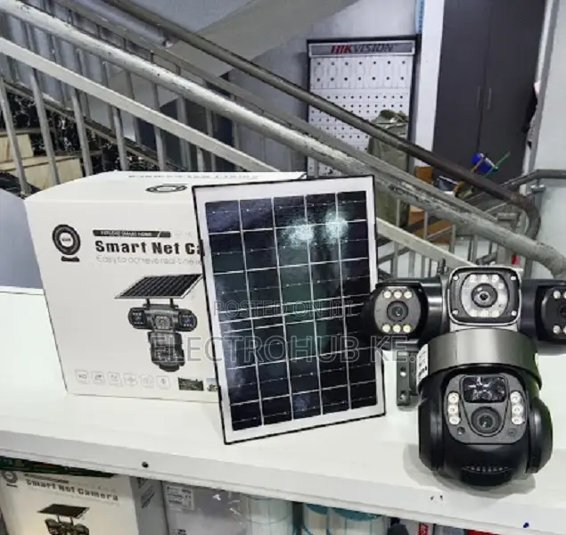 Three Lens Outdoor Surveillance Solar Cctv Camera V380pro
