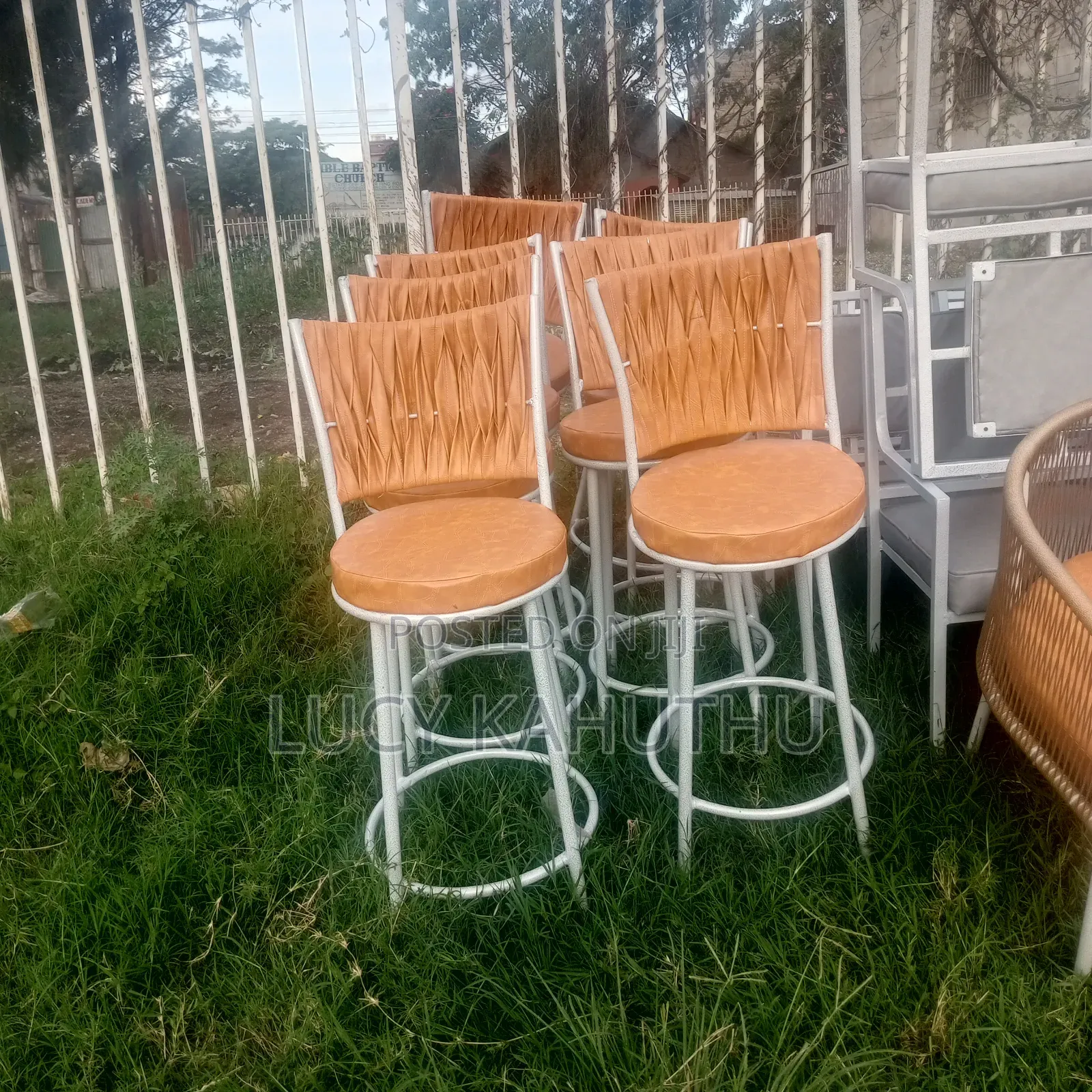 Brown Kitchen Like Chairs With Powder Coating Finish