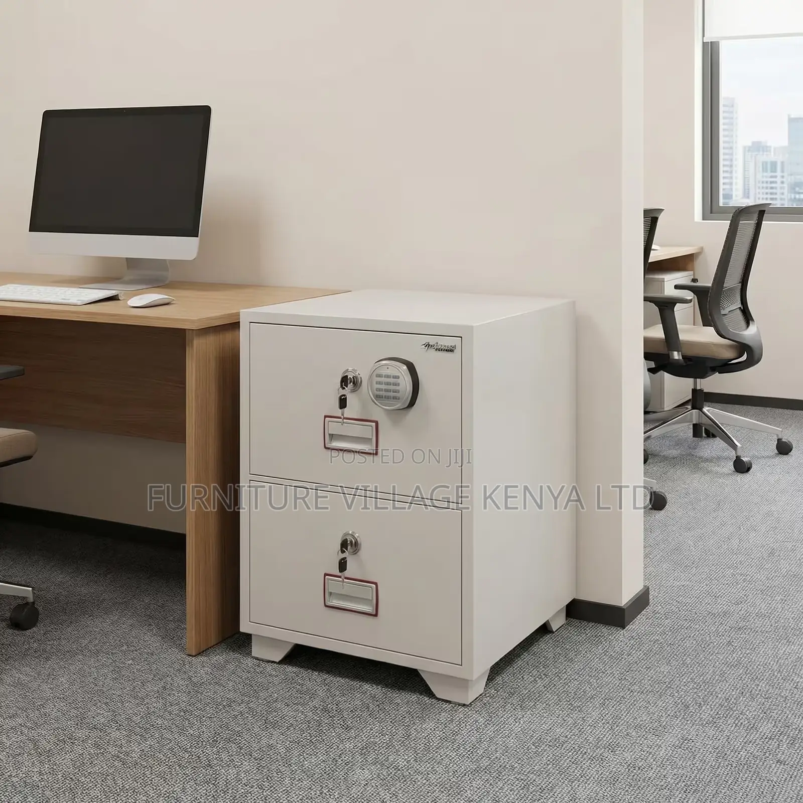 Office Cabinet; 2-drawer Fireproof Office Safe Cabinet