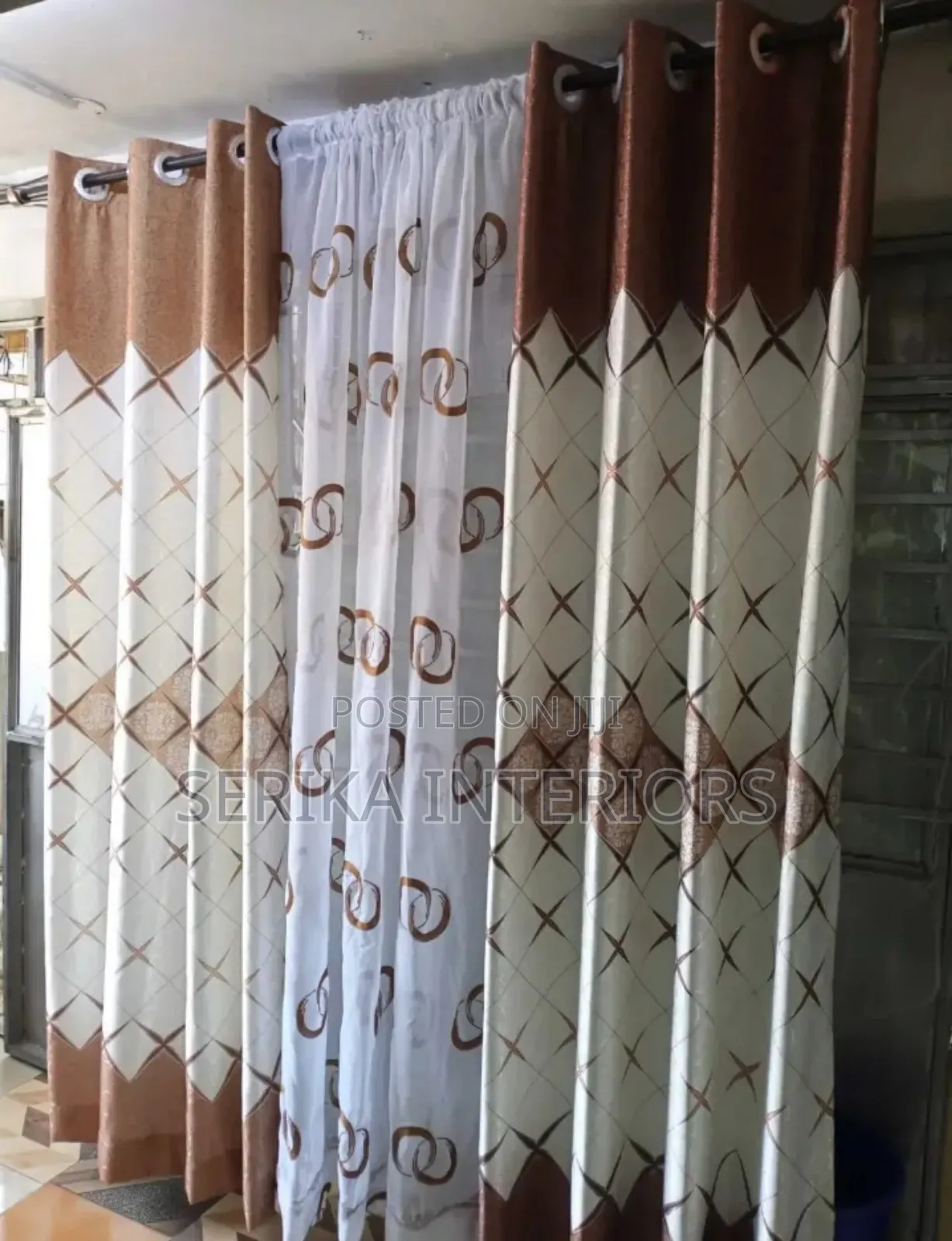 Brown Star Curtains Curtains Environmental Friendly Robertson's