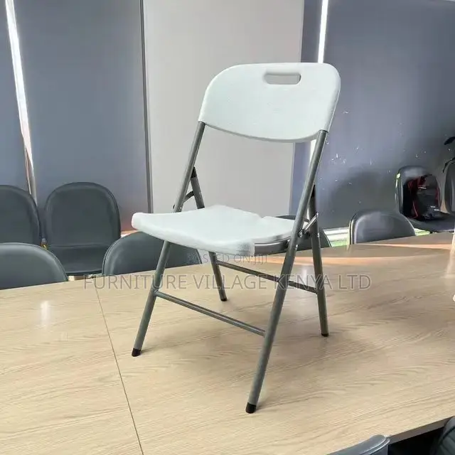 Office Chair; Heavy-duty Plastic Folding Chair