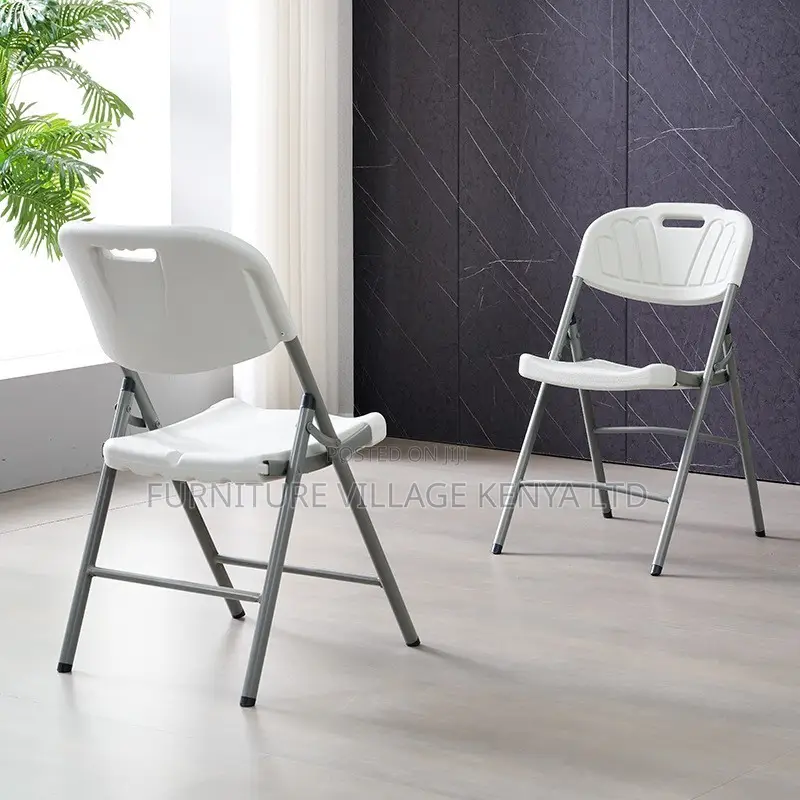 Office Chair; Heavy-duty Plastic Folding Chair
