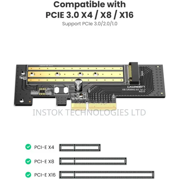 Ugreen M.2 Nvme To Pci-e 3.0 × 4 Expansion Card