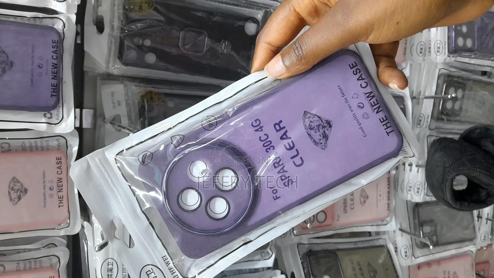 Nainz Tecno Spark 30c 4g Transluscent Matte Back Case -Purple