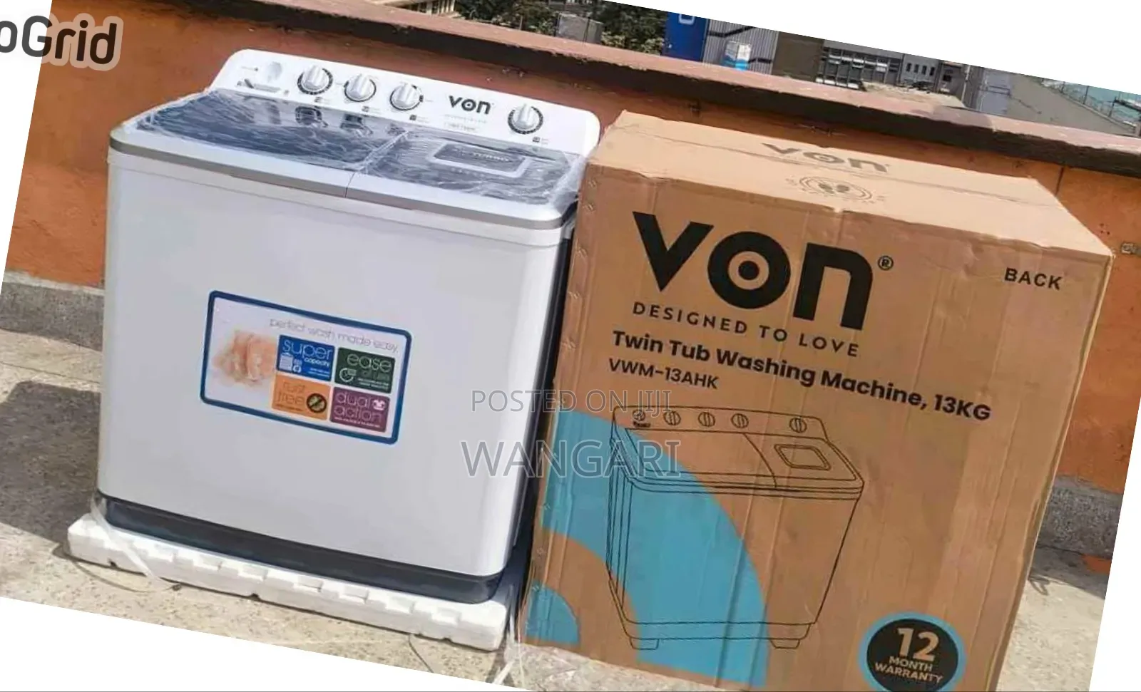 Von Brand New 13 KGS Washing Machine