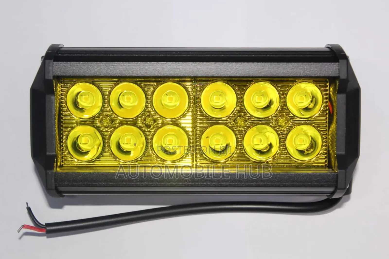 Premium 12-Led Amber Yellow Light Bar Motorcycle Headlight