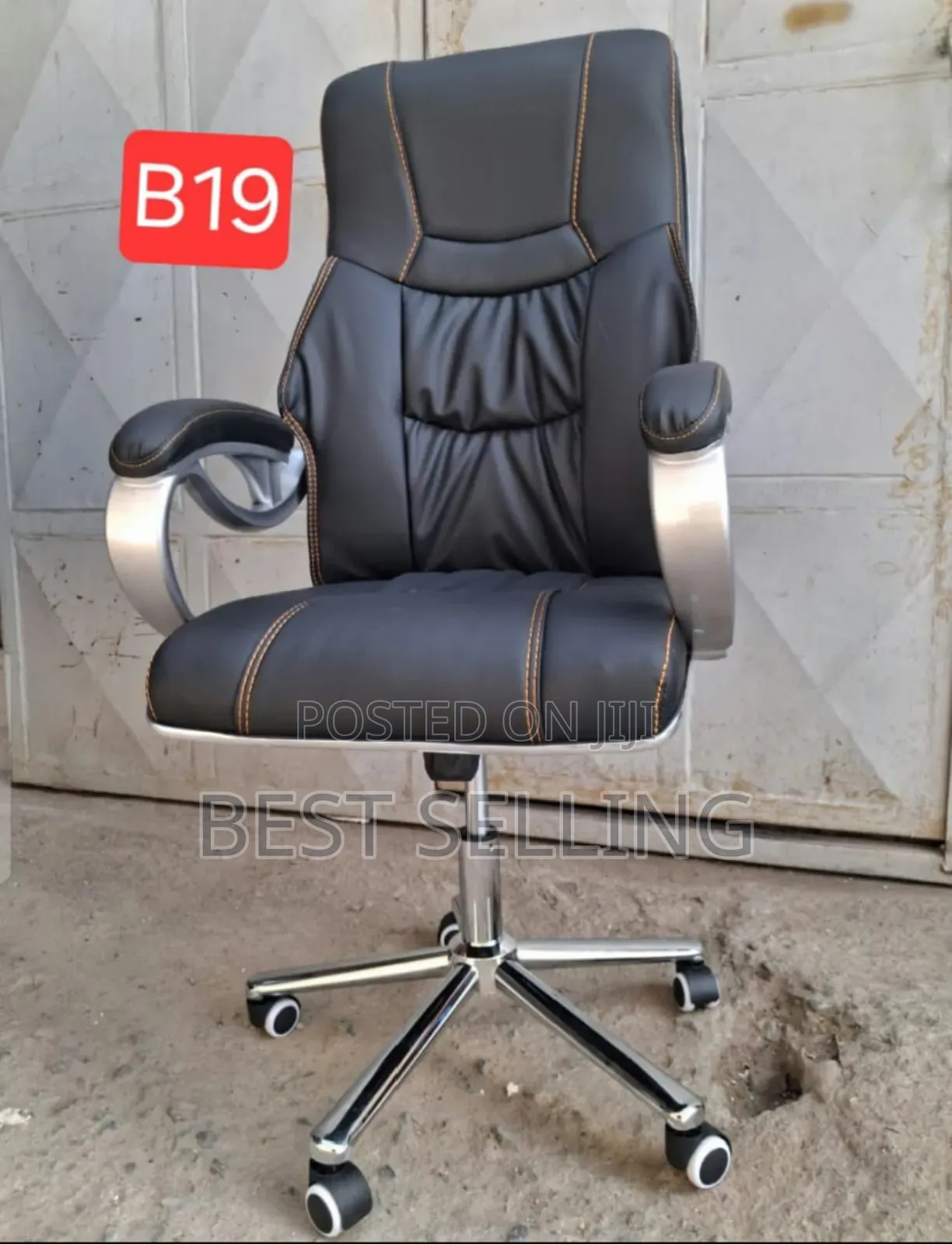 Handed Leather Office Chair