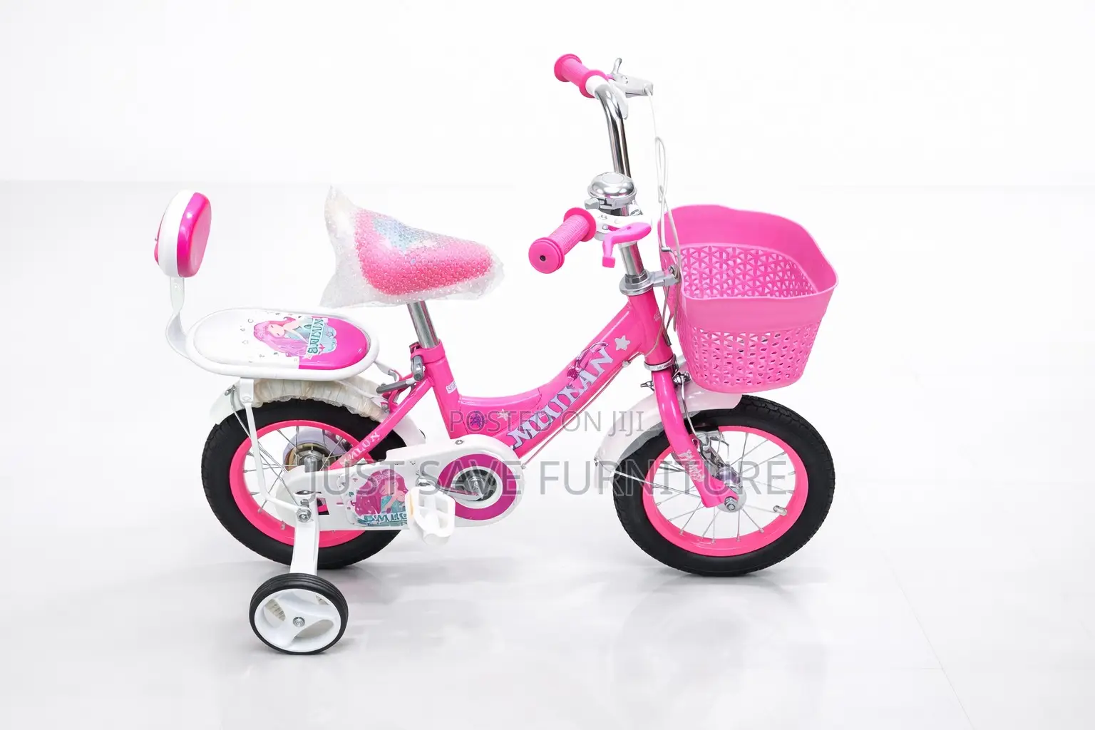 Stylish Kids Bicycle With Basket Training Wheels –Strong Safe Ride