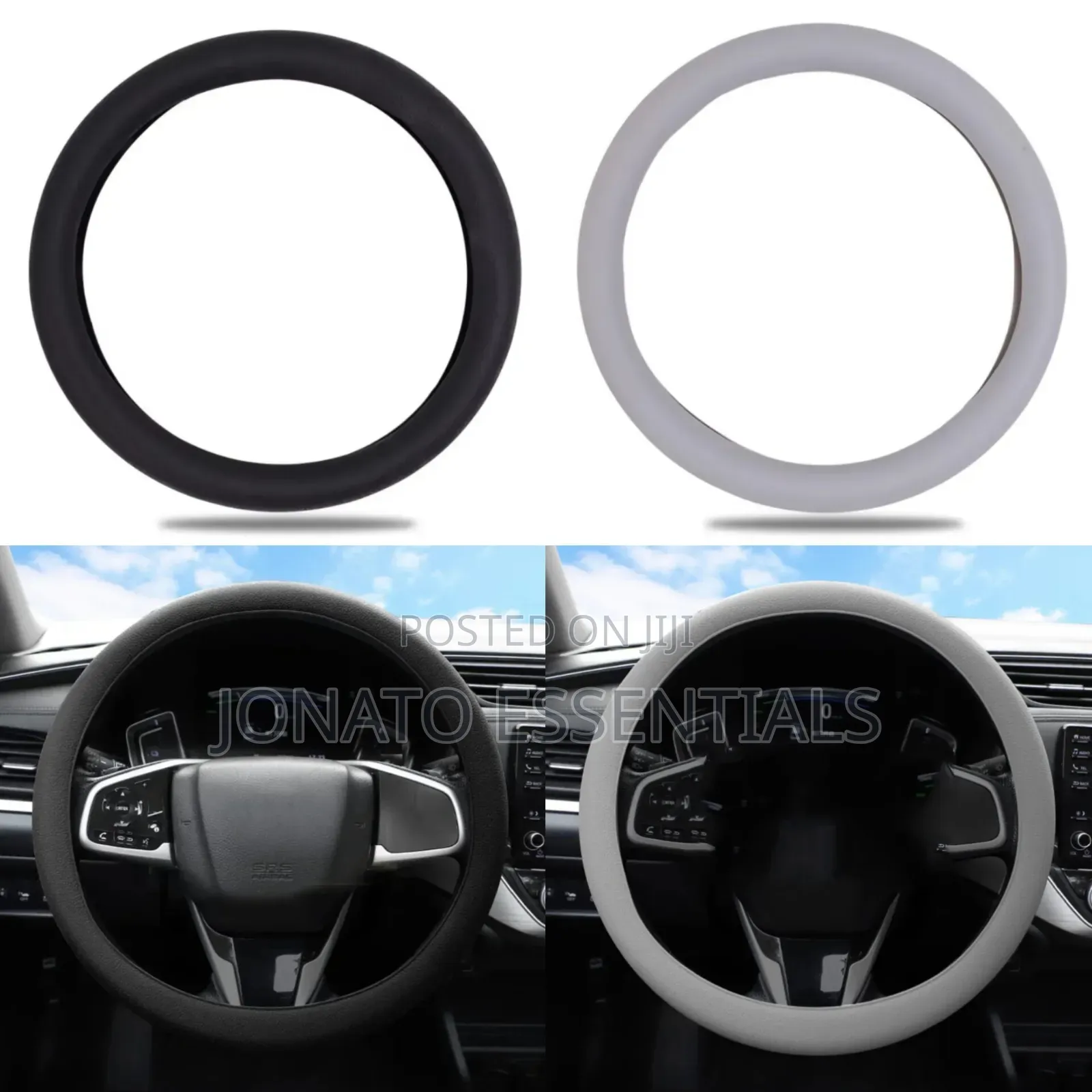 Universal Silicone Car Steering Wheel Cover - Anti-Slip Grip