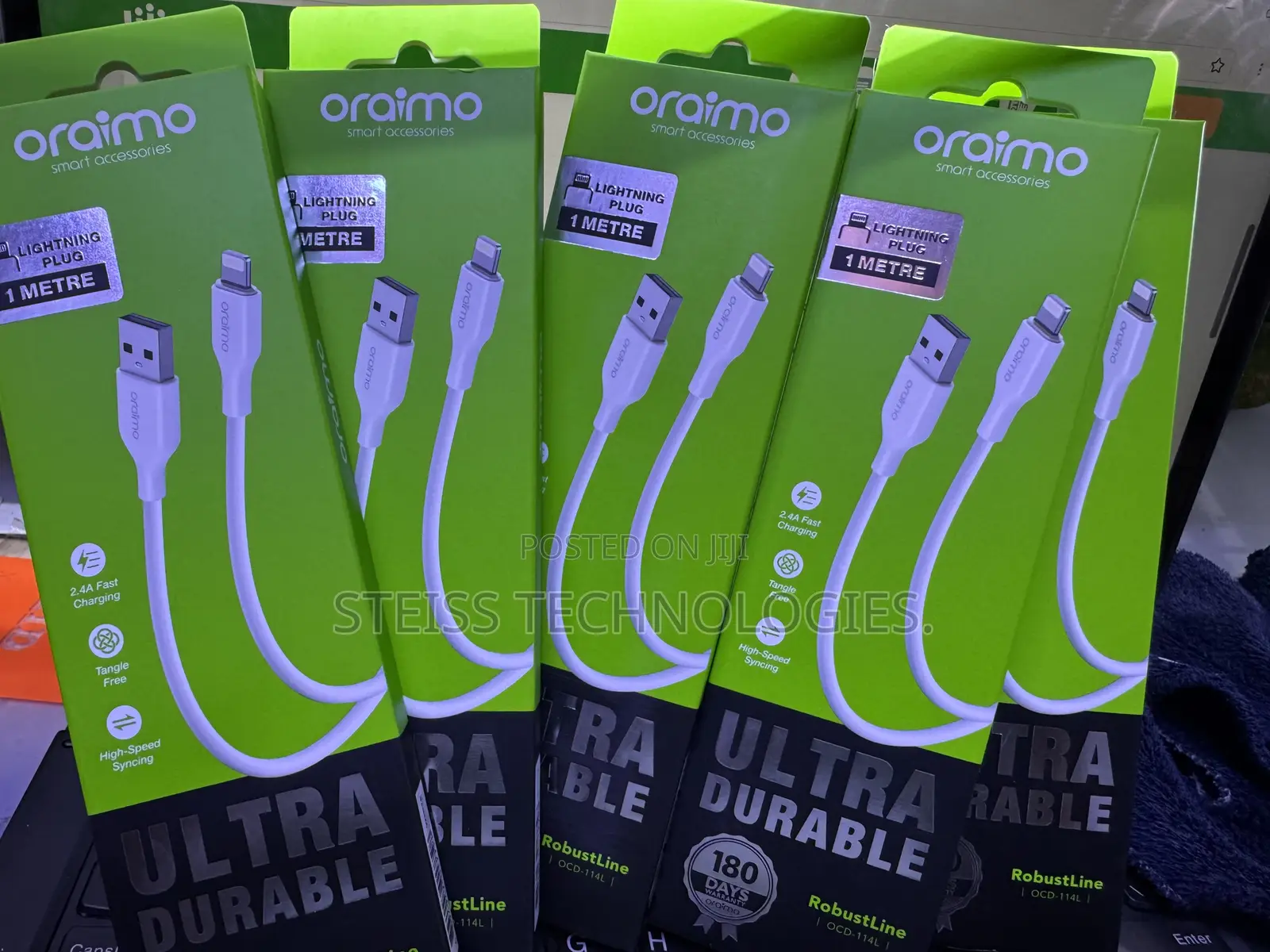 Oraimo White Lightning iPhone Data Cable