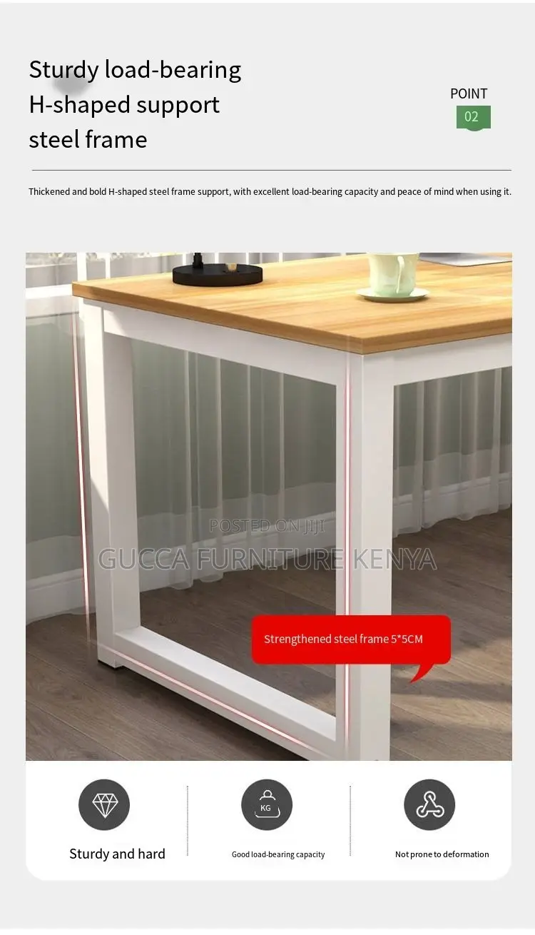 120cm Computer Desk With Steel Legs