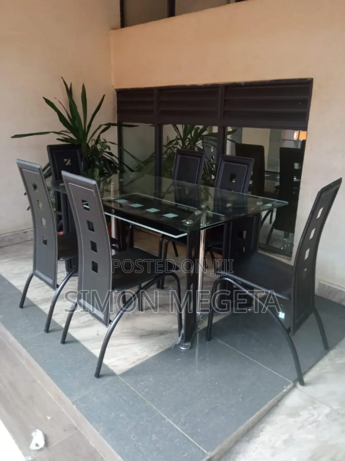 Glass Dinning Table 6 Sitter Available and Affordable