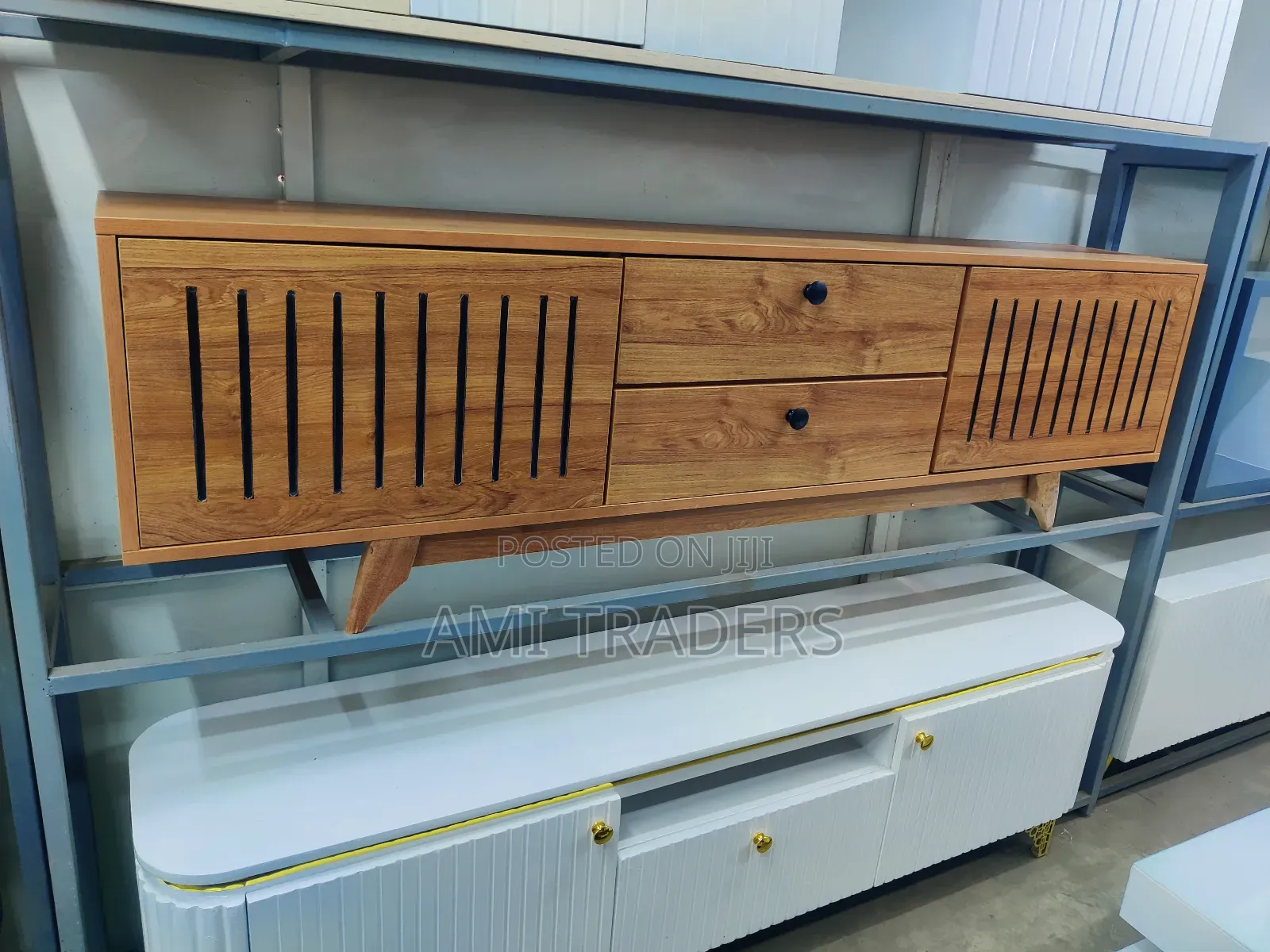 6ft Tv Stand (Natural Brown)