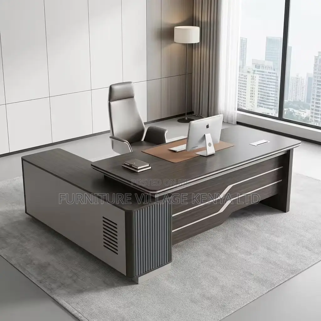 Office Desk; 180cm Executive Office Desk With Drawers